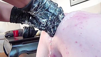 The Only Way Out For This Submissive Is Double Fisting