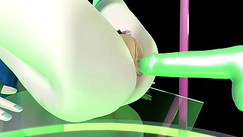 Anime Girl Big Dildo Sex Machine - 3D Hentai