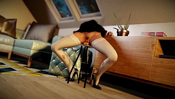 Ellie Got Cot Riding a Dildo