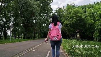 Eva Wetting Her Jeans In The Lake Park