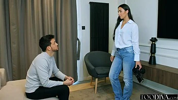 Photographer rides models huge cock