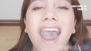 PremiumBukkake - Marina Gold swallows 73 huge mouthful cumshots