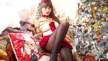 Asian Christmas Cosplay Bondage
