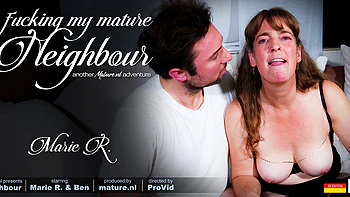 German Mature Amateur Marie R. Loves To Show Her Pierced Pussy To Her Horny Younger Neighbour