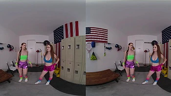 Stretching with Two Hotties 4