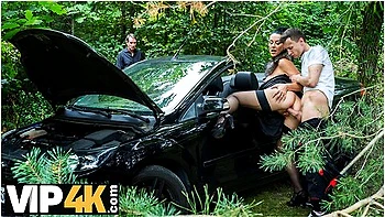 Brunette On High Heels Seduced A Young Guy In The Woods And Fucked In Public - Charlie Dean And Texas Patti