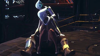 Din Djarin having fun with 2 Haydee robots: Starwars the Mandalorian & Haydee Crossover parody