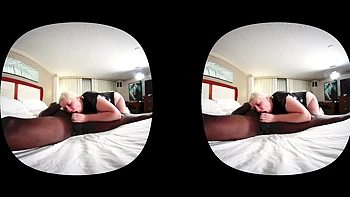 Blowjob Blonde Slurps Up BBC