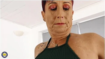 Mature Redhead Plays With Her Feet & Her Squirting Tight Pussy