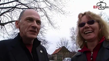 German mature housewife persuaded to have sex on the street