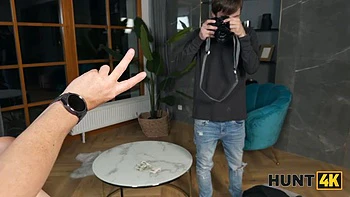 HUNT4K. Cute blonde babe Daruma Rai was craving a huge cock in her tight pussy: Porn