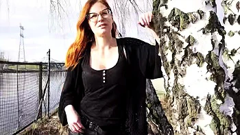 GERMAN SCOUT - Glasses Ginger Redheadh MILF Mona Einhorny