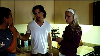 Hot MILF entices young fellow to spray his ball sack in the