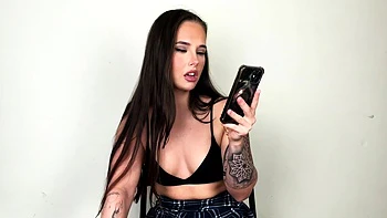 Upskirt SPH domina in stockings mocks