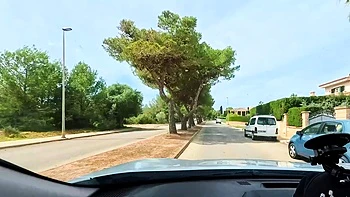 German blonde milf Wild Bunny makes blind date in the car