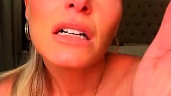 Busty amateur blonde solo