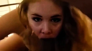 Big cock EXGF interracial busty geek coed blowjob