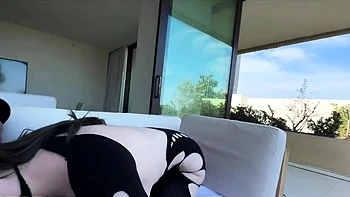 POVLife Sexy brunette Katie King POV blowjob sex