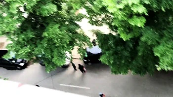 Public Balcony Anal with a Sexy Blonde Teen