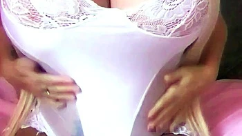 Big boobs milf masturbates with her dildo