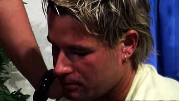 Two German men try anal sex in the locker room