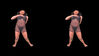 Renee Renee - Huge Black Nipples and Booty Shaking [RE-MASTERED