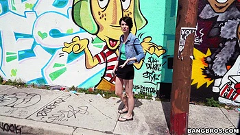 Shy tourist does anal for cash