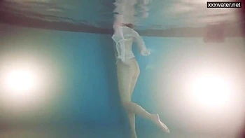 Sasha Vetochka Goes Naked Into The Pool