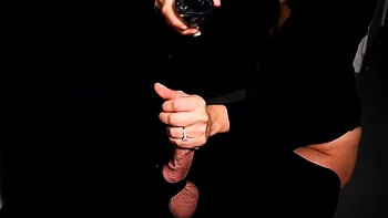 Femdom Edging from Ava Aaronson makes sub spray cum on his