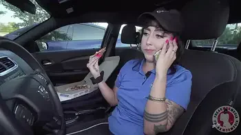 Dominoes Pizza Girl get Face Fucked