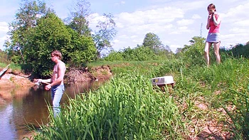 Amateur teen Blowjob with hardcore drilling