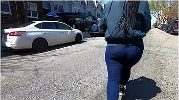 Quaratine Errand Run With Wife In See Through Leggings And See Thru Shirt