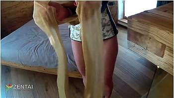 Pantyhose With A Crotch Hole And Overlapping Breasts