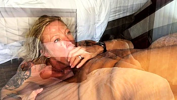 Small tit tan amateur gives a blowjob