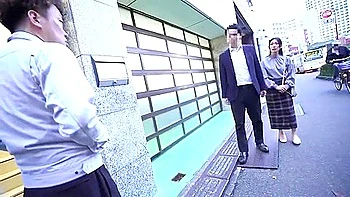 She hugs him, performs cunnilingus and fingers him, then gives him a blowjob until he squirts.