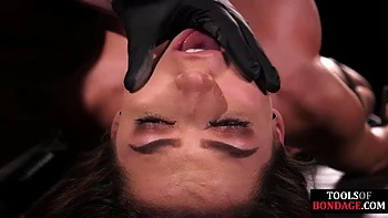 Restrained beauty babe loves BDSM sex