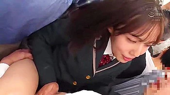 A beautiful girl touches the old man's nipples, gives him a handjob and a blowjob, and then fucks him.