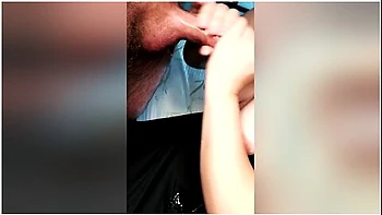 Horny Stepmom Gives Young Neighbor A Handjob Until He Cums On Her Tits