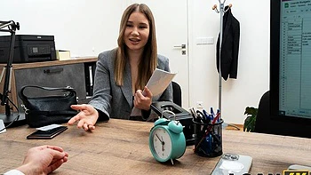 Office anal fuck in the missionary pose with a hot gf Amalia Davis