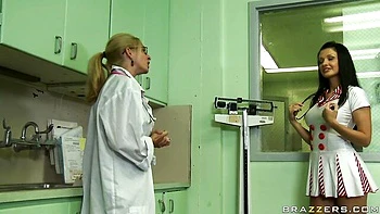 Cutie with silicone tits Aletta Ocean rammed anally by long boner