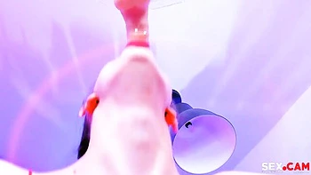 Gorgeous solo blowjob session with a cock-swallowing angel