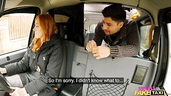 Sexy redhead chick Cherry Candle is enjoying jumping on a big cock