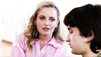 Spicy hard fuck in the missionary pose with a blonde Charlie Forde