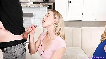 Diana Grace and Lily Lebeau are enjoying foursome fuck so much