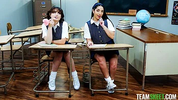 Madison Wilde and Evie Christian are enjoying this massive penis