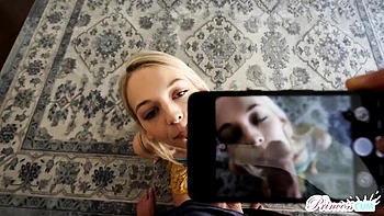 Cutie blonde with round ass Lily Larimar fucked from behind