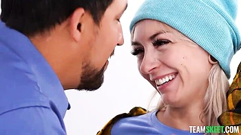 Spicy as fuck blonde Chloe Temple feels a long cock in her shaved pussy