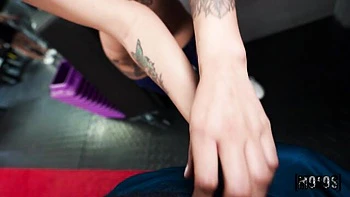 Gym hoe with nice ass Raven Lane fucks with a big black dick