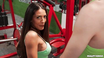 Impressive doggy style fuck with a busty brunette Coco Bae