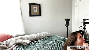 An awesome doggy style fuck with a long-legged brunette Abbie Maley